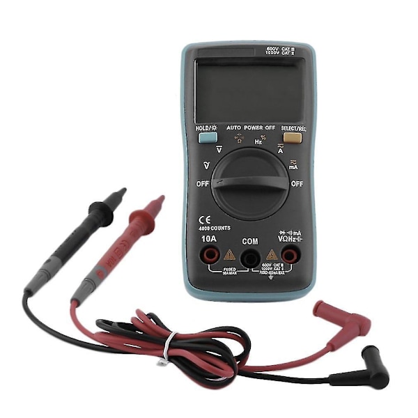 Stor skjerm Bside Multimeter Bakgrunnsbelyst Voltmeter