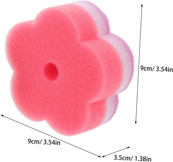 Mångsidiga blomformade skrubbsvampar 5 st Repfria disktrasor Återanvändbara