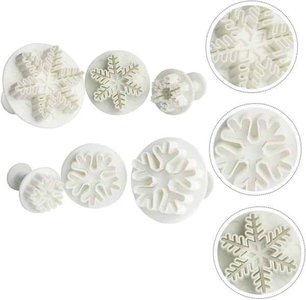 6 stk silikonkjeksform DIY kakeform julekake non-stick premium silikonmateriale