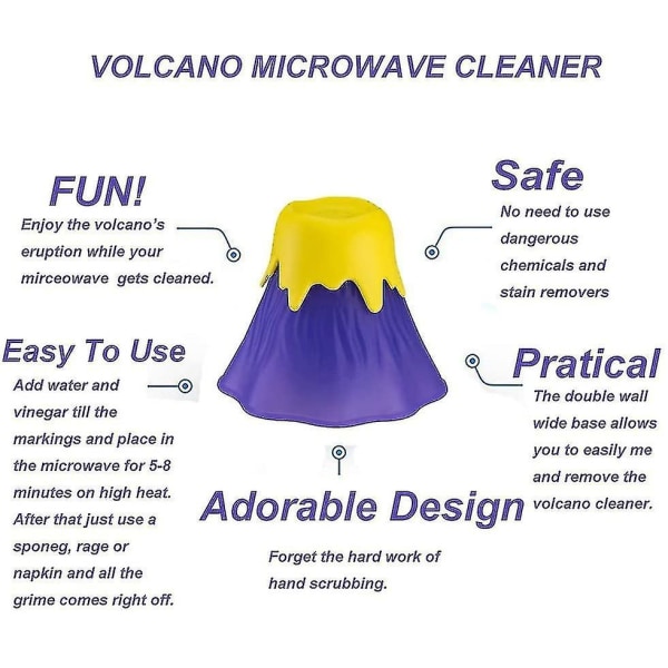 Volcano Microwave Cleaner- Mikrobølgeovn Damprenser