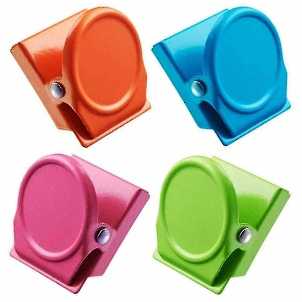 Magneettiset Metallipihdit, Magneetit Pihdit, Jääkaapin Muistiinpano Pihdit (4 kpl, monivärinen)