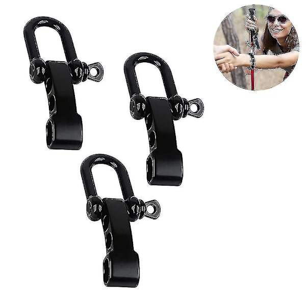 3 stk U-formet spenne Utendørs paraply tau armbånd tilbehør justerbar spenne U-formet ståls penne