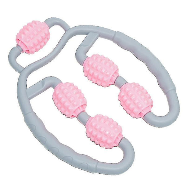 Fitness Foam Shaft Ring Benmassage Eliminerar Muskelavslappning Hjul Vaden Massage Roller Pink Gray