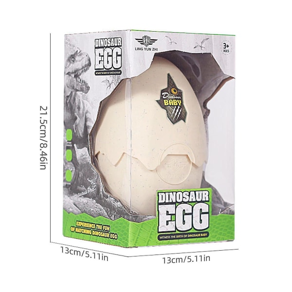 Dinosaur Egg Hatch Realistisk Figur LED Lys Lyd Education