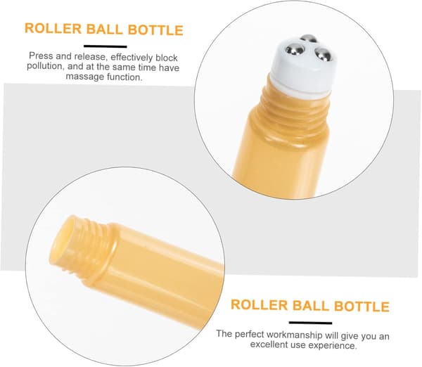 2 st 20g eterisk olja rollerflaskor och ögonkrämsdispensertuber