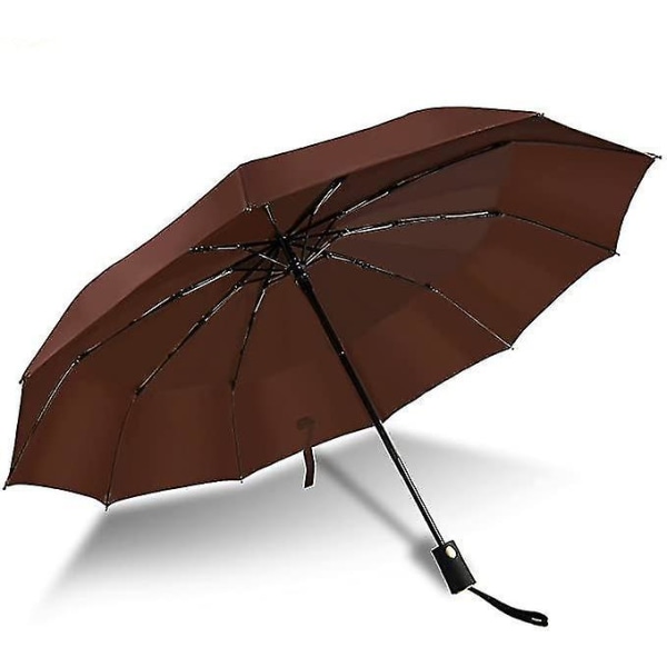 Vindtett kompakt reise sammenleggbar dobbel baldakin paraply