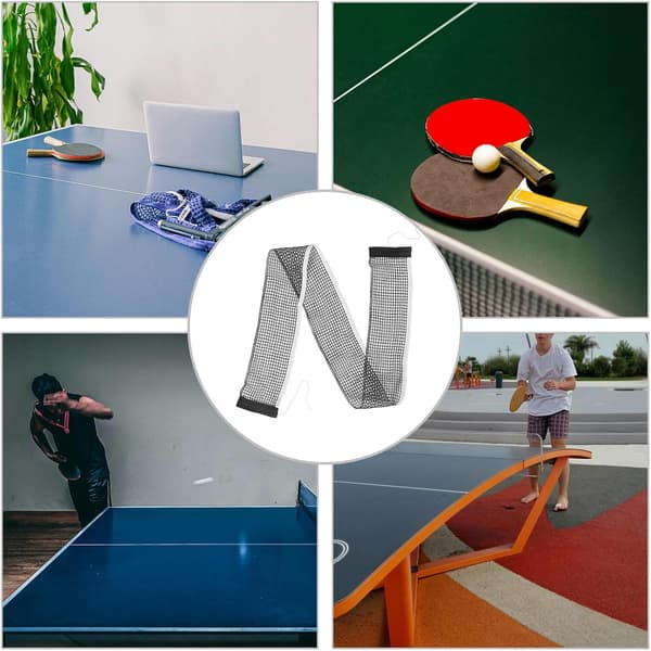 Bordtennisnet Polyester-bomuld Mesh Indendørs Erstatningsnet med Klemme Standardstørrelse Bærbart