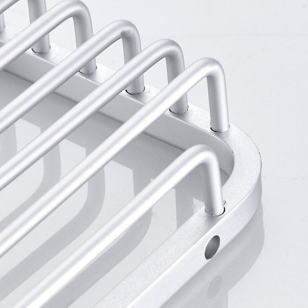 Förvaringsställ i aluminium med stödplatta (1 st)