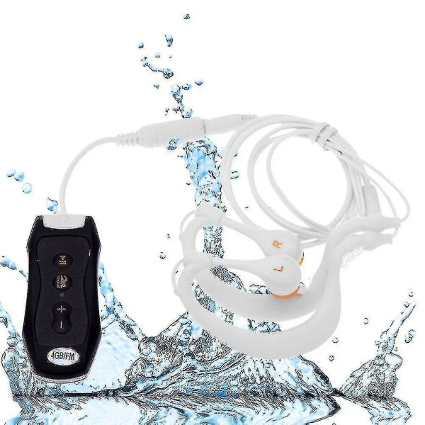Fm-radio 4gb Ipx8 vedenpitävä MP3-musiikkisoitin uinti sukelluskuulokkeet urheilu stereo basso uima MP3 klipsillä