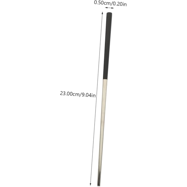 Gjenbrukbart Lett Metall Chopsticks Sett Svart Sølv 5 Par Sklisikker Varmebestandig