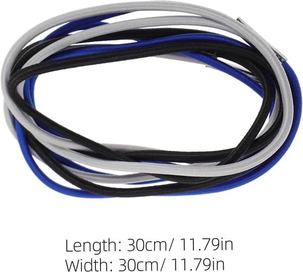 3 stk. elastisk søppelbånd, søppelbånd, elastisk snor, tykk gummi, dekorativt element, sikkert