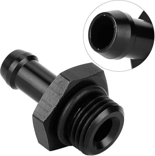 Sovitinletku Barb-sovitin Letkusovitin Paineensäätimen sovitin Polttoainepumpulle (musta) (1 kpl)