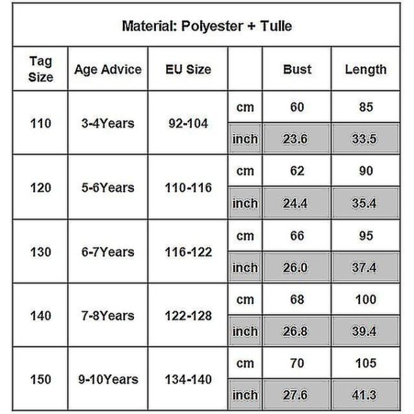 Kostume til Piger med 7-8 Years