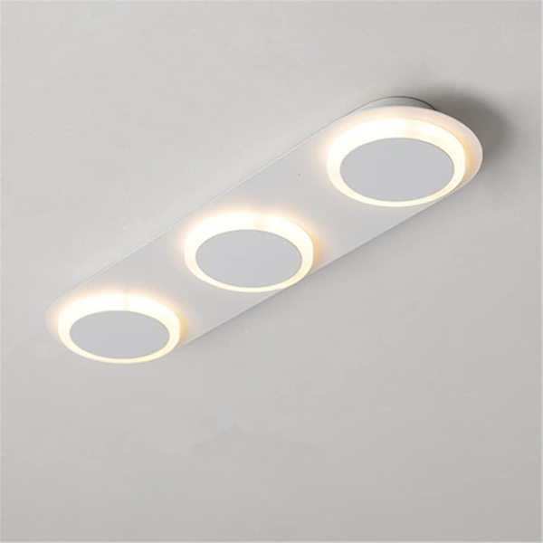 3-hodet firkantet rund LED-taklampe, enkel og moderne