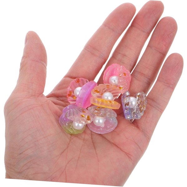 DIY Skal Kit St Resin Flatback Berlocker Självlysande Snäckor för Tillbehör Dekor