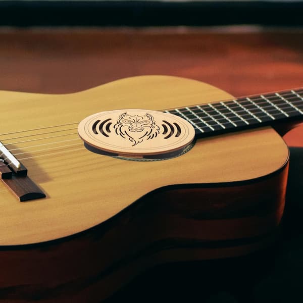 Gitarrljudhålsskydd Trä Akustisk Gitarr Ljudhålsskydd Lätt att installera Minskar oönskat brus