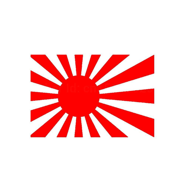Japansk Rising Sun Flag Bil-styling Karosseri Vindu Decals Reflekterende klistremerke Dekor
