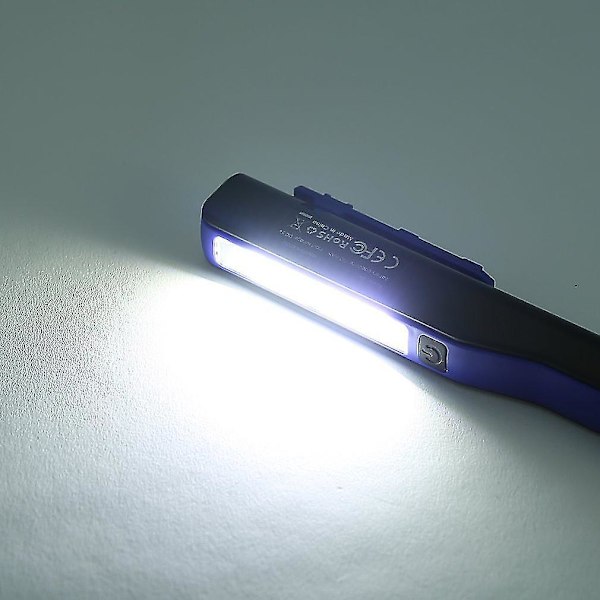 2-i-1 USB Laddningsbar COB LED Campingarbetslampa Handficklampa