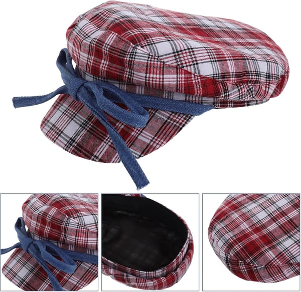 Minimalist Bow Beret Hat til kvinder Elegant flad top design Komfortabel pasform