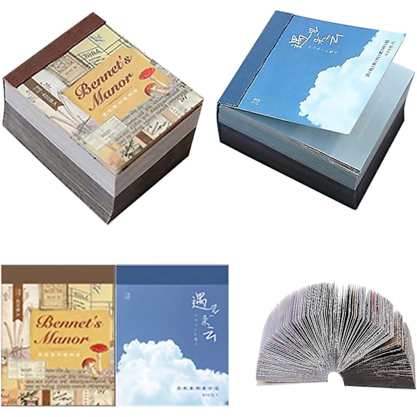 800 Klare Scrapbooking-klistremerker Notatbok DIY Dekor 2 stk