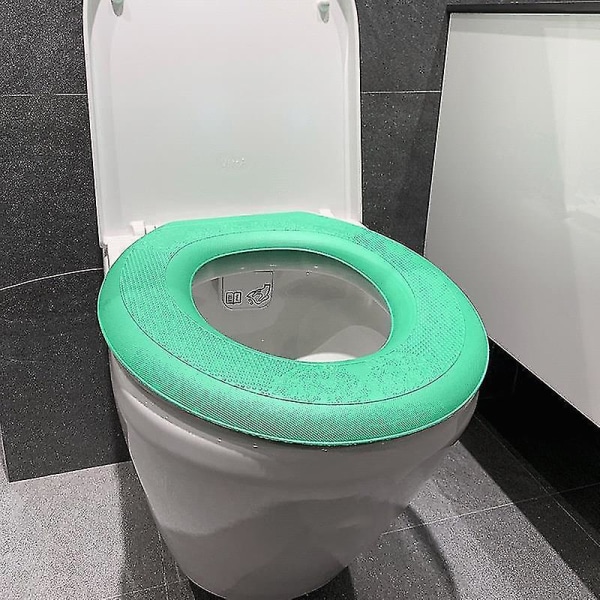 WC-istuintyyny Vedenpitävä Pehmeä WC-istuimen cover Kestävä Lämmin Pehmeä Pehmuste Kylpyhuone-WC:lle Uusi (sininen)