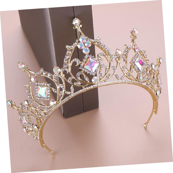 1 st mode strass hårband krona för bröllopsbrud elegant pannbandsdekoration