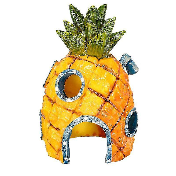 11 stk. Mini Akvarium Fiskedam Ornamenter Ananas Hus