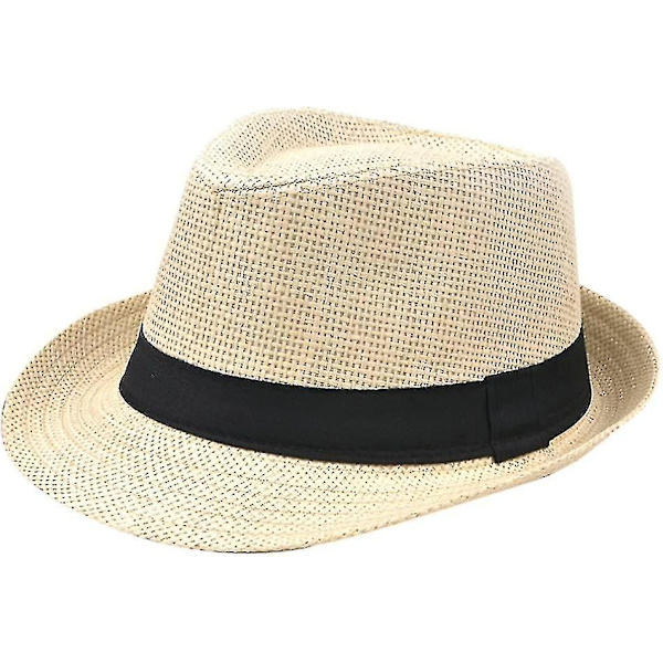 Halm Panama Hat Solstrandhat Bredbremmet Halm Rullet Hat Upf 50+ Til Kvinder (shikai)-yuhao