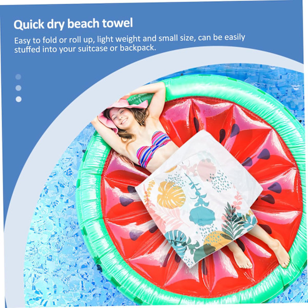 Hurtigtørrende Håndklæde Mikrofiber Sommer Pool og Strand Badehåndklæde Moderne Design