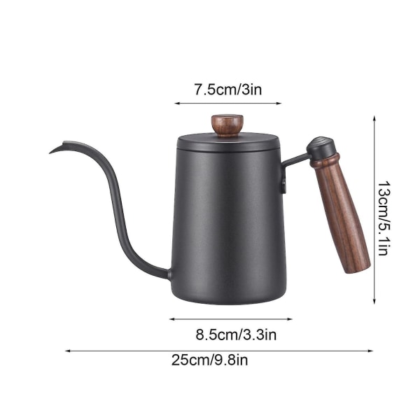 Hot Sale rustfritt stål 600 ml kaffekanne Gradert håndtak