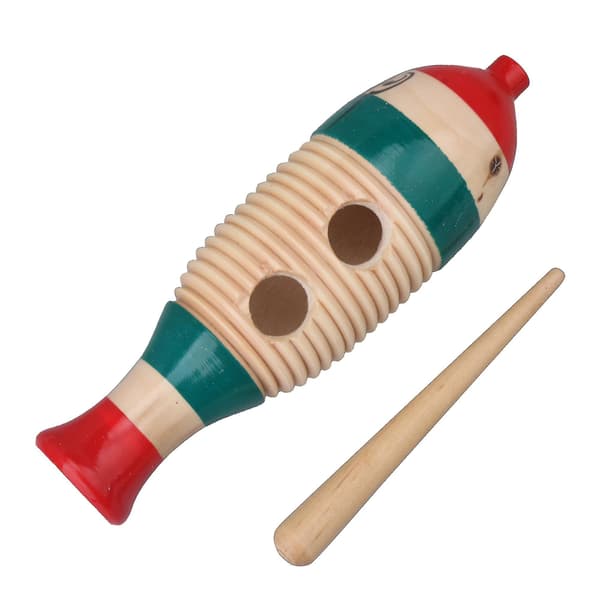 Träfiskformad Lär Percussion Instrument Liten Storlek 1st