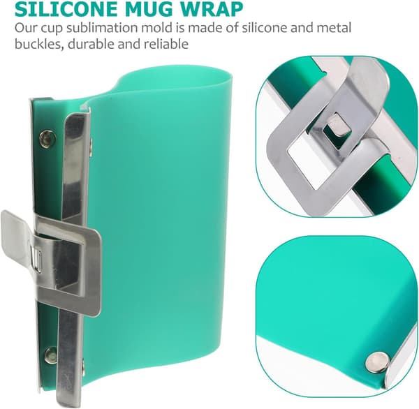 Silikonkoppklemme og -omslag for 15oz kopper Varmetransfer Sublimeringskoppholder Solid omslagsform