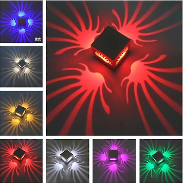 Moderne RGB LED Vegglampe 3W Dimbar Lys