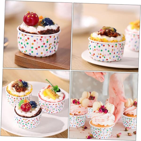300 stk. bagekopper papir cupcakeforme muffinforme til bagning cupcakeetuier til hjemmebagerier og fester
