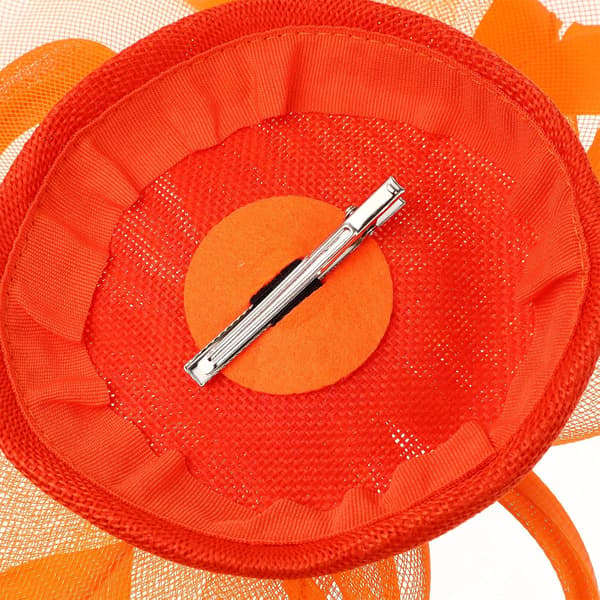 Pandebånd Fascinator Hat Mesh Bånd til Kvinder Teselskab Bryllup Begivenhed Orange