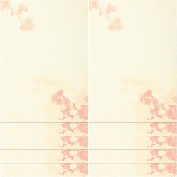 B5 Brevpappersset med blommig kant, 10-pack, kreativt skrivpapper
