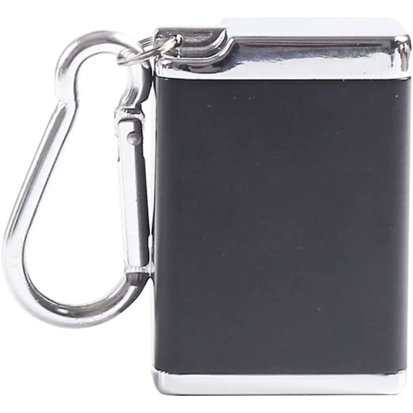 Mini tuhkakuppi taskumatka kannettava tuhkapidike karabiinilla miehille naisille musta, avaimenperä tuhkapidike