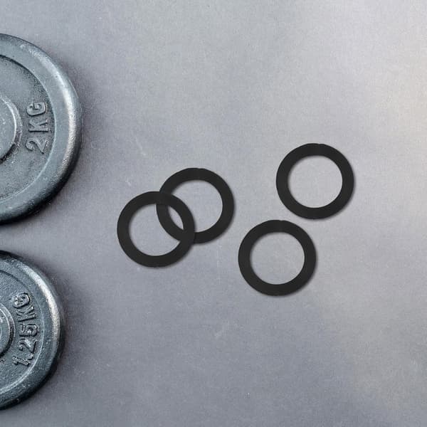 100 st skivstångsbrickor gummi O-ringar hantelkragebrickor platta stabilisatorringar