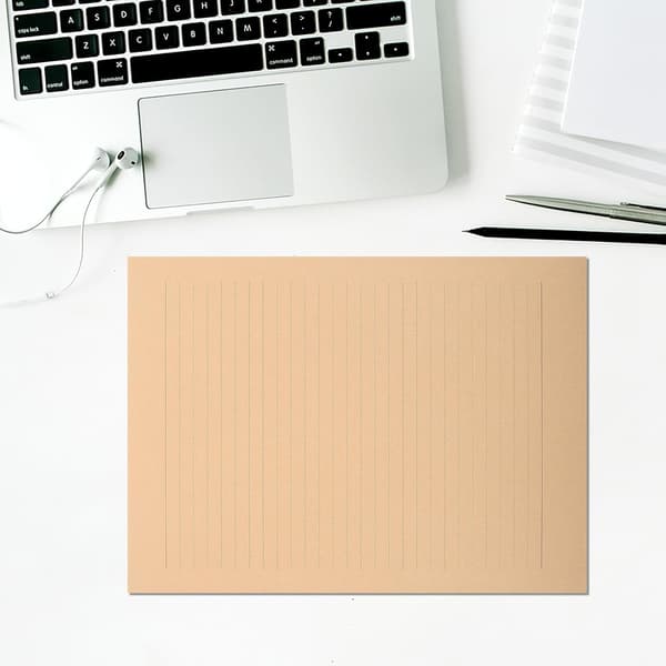A4 Linjerat Kraftpapper Skrivpapperspaket, 100 Ark Brevpapper