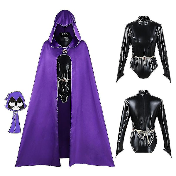 Teen Titans Kostym Bodysuit med Kläder Set Fancy M