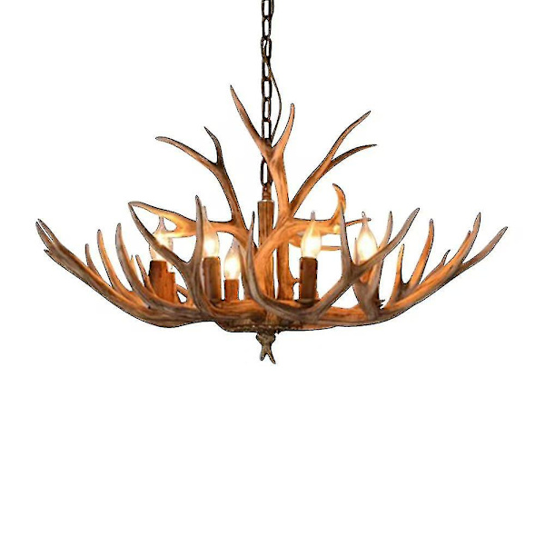 6-armad Resin Chandelierlampa 220v E14 Glödlampa - yuhao