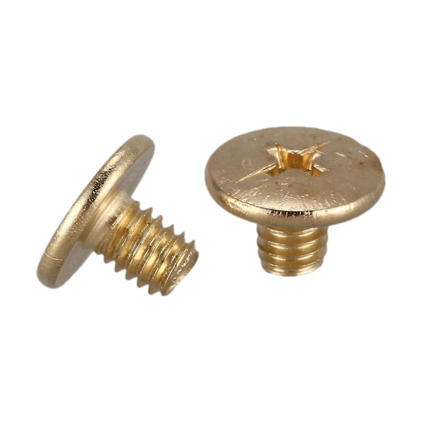 20x Album Plånboksfäste Mässingpläterad 5x8mm Bindnings Chicago Skruvpost, Mässing