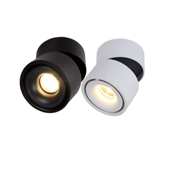 1 stk LED Takspotlight 360 Justerbar Nedlys Overflate
