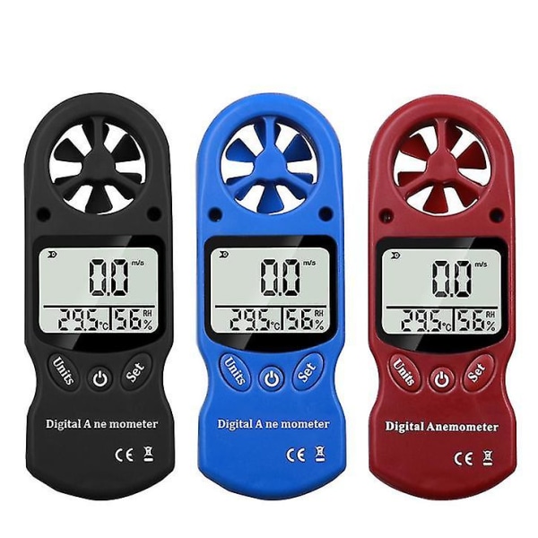 Mini Handhållen Anemometer Termometer Hygrometer
