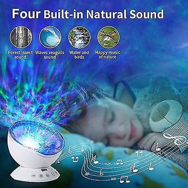 Ocean Wave -projektor LED-yövalo