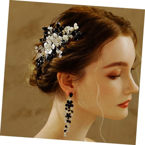 Pärlblomma hårkam för bruden elegant bröllopsaccessoar återanvändbar blomdekor