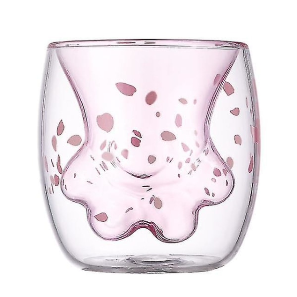 Katteklo Koppen Kreativ Glas Dobbeltlags Kaffe Mælkekop