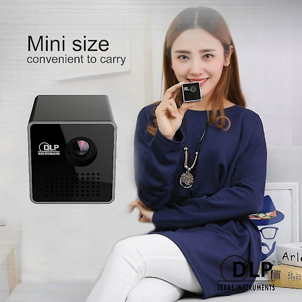 Mini 1080p Full HD LED-projektori Kannettava Kotiteatteri