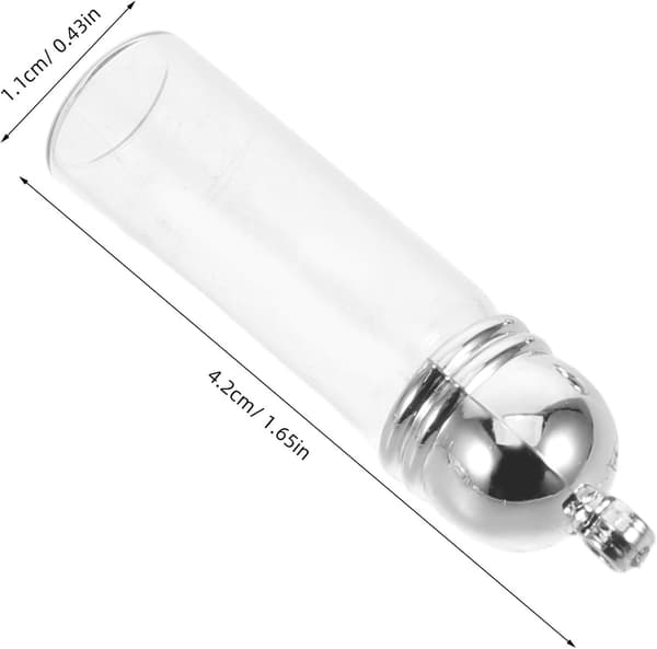 12 st eteriska oljeflaskor i glas, minicylinderflaska charm f