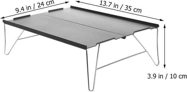 Bærbart utendørs sammenleggbart campingbord i aluminiumslegering, lett mini piknikbord